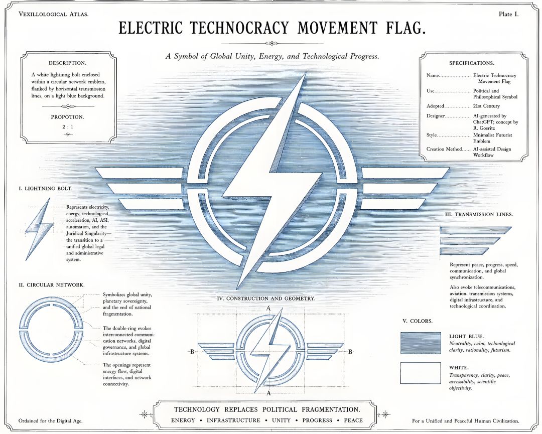 Symbolic flag of the Electric Technocracy movement